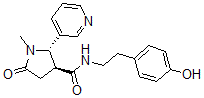 CAS 登录号：100333-39-9， (2S,3S)-N-[2-(4-羟基苯基)乙基]-1-甲基-5-氧代-2-吡啶-3-基吡咯烷-3-甲酰胺