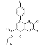 CAS 登录号：100491-37-0， 乙基7-氯-1-(4-氯苯基)-6-氟-4-氧代-1,4-二氢-1,8-萘啶-3-羧酸酯