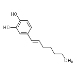 CAS 登录号：100668-22-2， 4-[(E)-庚-1-烯基]苯-1,2-二醇