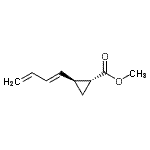 CAS 登录号：100678-75-9， 甲基(1R,2S)-2-[(1E)-1,3-丁二烯-1-基]环丙烷羧酸酯