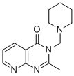 CAS 登录号:101204-88-0, 2-甲基-3-(哌啶甲基)吡啶并(2,3-d)嘧啶-4(3H)-酮
