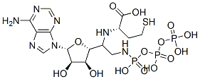CAS 登录号：101249-72-3， (2S)-2-氨基-4-[(1S)-1-[(2S,3S,4R,5R)-5-(6-氨基嘌呤-9-基)-3,4-二羟基四氢呋喃-2-基]-2-[羟基-(羟基-膦酰氧基磷酰)氧基磷酰]乙基]硫基丁酸