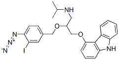 CAS 登录号：101515-09-7， 1-[[9-[(4-叠氮基-3-碘苯基)甲基]-3-[(1-甲基乙基)氨基]-9H-咔唑-4-基]氧基]-2-丙醇