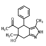 CAS#: 101587-85-3, 1-(6-Hydroxy-3,6-Dimethyl-4-Phenyl-4,5,6,7-Tetrahydro-2H-Indazol-5-Yl)Ethanone