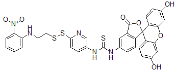 CAS 登录号:101613-93-8, (2-硝基苯胺-N-乙基二硫基)-2-(吡啶基-5-硫脲基-N'-(5-荧光素))