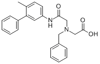 CAS 登录号:101626-78-2, N-苄基-N-(6-甲基-1,1'-联苯-3-基氨基甲酰甲基)-甘氨酸