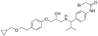 CAS 登录号：101639-68-3， 1-(4-(2-环丙基甲氧基乙基)苯氧基)-3-(1-(4-溴乙酰氨基苯基)-2-甲基-丙胺)-2-丙醇