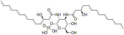 CAS#: 101648-81-1, (2(R),3(R))-2,3-dideoxy-2,3-bis((3-hydroxy-1-oxotetradecyl)amino)-alpha-D-Glucopyranose 1-(dihydrogen phosphate)