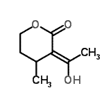 CAS 登录号：101654-14-2， (3E)-3-(1-羟基乙亚基)-4-甲基四氢-2H-吡喃-2-酮