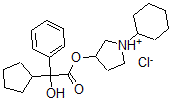 CAS 登录号：101710-78-5， (1-环己基吡咯烷-1-鎓-3-基)2-环戊基-2-羟基-2-苯基乙酸酯氯化物