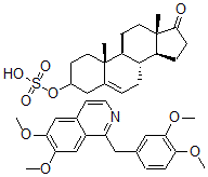 CAS 登录号：101831-49-6， 3-beta-羟基-5-alpha-雄甾-5-烯-17-酮硫酸酯与罂粟碱的化合物