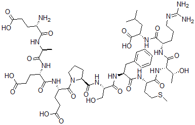 CAS#: 101849-76-7, N-[N2-[N-[N-[N-[N-[1-[N-[N-(N-L-a-glutamyl-L-alanyl)-L-a-glutamyl]-L-a-glutamyl]-L-prolyl]-L-seryl]-L-phenylalanyl]-L-methionyl]-L-threonyl]-L-arginyl]-L-Leucine