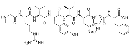 CAS 登录号：102029-89-0， 肌氨酰-精氨酰-缬氨酰-酪氨酰-异亮氨酰-组氨酰-脯氨酰-苯丙氨酸