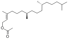 CAS 登录号：10236-16-5， [(E,7R,11R)-3,7,11,15-四甲基十六碳-2-烯基]乙酸酯