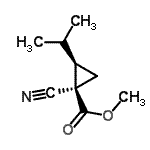 CAS 登录号：102363-74-6， 甲基(1R,2R)-1-氰基-2-异丙基环丙烷羧酸酯