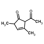CAS 登录号：102369-56-2， 2-乙酰基-3,5-二甲基-3-环戊烯-1-酮
