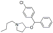 CAS 登录号：102446-17-3， 1-丁基-3-[(4-氯苯基)-苯基-甲氧基]吡咯烷