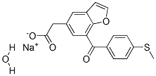 CAS 登录号：102488-97-1， 7-(P-(甲硫基)苯甲酰基)-5-苯并呋喃乙酸钠水合物