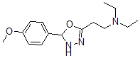 CAS 登录号:102504-35-8, 5-(2-(二乙基氨基)乙基)-3-(4-甲氧基苯基)-delta4-1,2,4-恶二唑啉