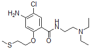 CAS 登录号:102670-58-6, 4-氨基-5-氯-N-(2-二乙基氨基乙基)-2-(2-甲硫基乙氧基)苯甲酰胺