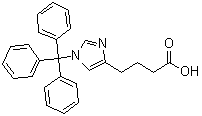 CAS 登录号：102676-84-6， 4-(1-三苯甲基-1H-咪唑-4-基)丁酸