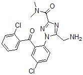 CAS#: 102821-00-1, 5-(Aminomethyl)-1-[4-Chloro-2-(2-Chlorobenzoyl)Phenyl]-N,N-Dimethyl-1,2,4-Triazole-3-Carboxamide