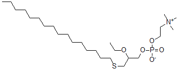 CAS 登录号：103304-64-9， (2-乙氧基-3-十六烷基硫基丙基)2-三甲基铵乙基磷酸酯盐