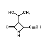 CAS 登录号：103365-28-2， 4-乙炔基-3-(1-羟基乙基)-2-氮杂环丁酮