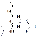 CAS 登录号：103427-73-2， 6-(二氟甲硫基)-N,N'-二(丙-2-基)-1,3,5-三嗪-2,4-二胺