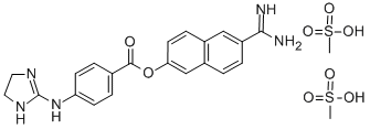 CAS#: 103926-82-5, 6-(Aminoiminomethyl)-2-Naphthalenyl 4-((4,5-Dihydro-1H-Imidazol-2-Yl)Aminobenzoate Dimethanesulfonate