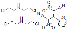 CAS 登录号:103938-84-7, 2-氯-N-(2-氯乙基)乙胺;2,4-二硝基-3-噻吩-2-基戊二腈