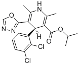 CAS 登录号:103946-15-2, 丙-2-基(4S,5Z)-4-(2,3-二氯苯基)-2,6-二甲基-5-(3H-1,3,4-恶二唑-2-亚基)-4H-吡啶-3-羧酸酯