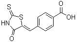 CAS 登录号：103987-82-2， 4-[(Z)-(4-氧代-2-硫代-1,3-噻唑烷-5-亚基)甲基]苯甲酸