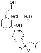 CAS 登录号：104100-25-6， 4-(2-羟基乙基)-2-[4-(2-甲基丙基磺酰基)苯基]吗啉-2-醇水合物盐酸盐