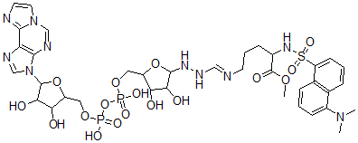 CAS#: 104257-22-9, N(alpha)-Dansyl-N(omega)-1,N(6)-etheno-ADP-ribosylarginine methyl ester