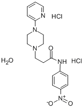 CAS 登录号：104373-65-1， N-(4-硝基苯基)-3-(4-吡啶-2-基哌嗪-1-基)丙酰胺水合物二盐酸盐