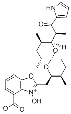 CAS#: 104414-30-4, 5-Hydroxy-2-[[(2S,3R,5R,8R,9R)-3,5,9-Trimethyl-2-[(2S)-1-Oxo-1-(1H-Pyrrol-2-Yl)Propan-2-Yl]-1,7-Dioxaspiro[5.5]Undecan-8-Yl]Methyl]-1,3-Benzoxazole-4-Carboxylic Acid