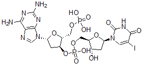 CAS 登录号:104576-78-5, 聚(2-氨基脱氧腺嘌呤基-5-碘脱氧尿苷酸)