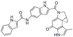 CAS#: 104713-39-5, (7bS)-N-(2-((4,5,8,8a-Tetrahydro-7-methyl-4-oxocyclopropa(c)pyrrolo(3,2-e)indol-2(1H)-yl)carbonyl)-1H-indol-5-yl)-1H-indole-2-carboxamide