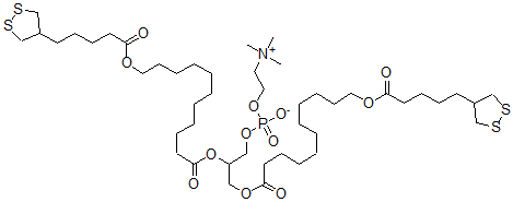 CAS 登录号：104778-79-2， 2,3-二[12-[5-(二噻戊环-4-基)戊酰氧基]月桂酰氧基]丙基2-三甲基铵乙基磷酸酯盐