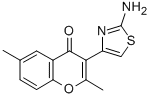 CAS 登录号:104819-36-5, 3-(2-氨基-1,3-噻唑-4-基)-2,6-二甲基苯并吡喃-4-酮