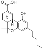 CAS 登录号：104874-50-2， (6alphaR,10alphaR)-rel-6a,7,8,10a-四氢-1-羟基-6,6-二甲基-3-戊基-6H-二苯并[b,d]吡喃-9-羧酸