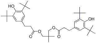 CAS 登录号：10493-50-2， 二[3-[3,5-二(叔-丁基)-4-羟基苯基]丙酸]2,2-二甲基三亚甲基酯