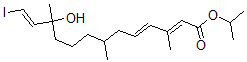 CAS#: 105373-49-7, Propan-2-Yl (2E,4E,12E)-11-Hydroxy-13-Iodo-3,7,11-Trimethyltrideca-2,4,12-Trienoate