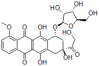 CAS 登录号：105444-10-8， (7R,9S)-7-[(2R,3R,4S,5R)-3,4-二羟基-5-(羟基甲基)四氢呋喃-2-基]氧基-6,9,11-三羟基-9-(2-羟基乙酰基)-4-甲氧基-8,10-二氢-7H-并四苯-5,12-二酮