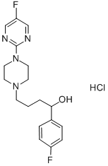 CAS 登录号：105565-55-7， alpha-(4-氟苯基)-4-(5-氟-2-嘧啶基)-1-哌嗪丁醇盐酸盐