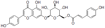 CAS#: 105815-90-5, [(2R,3S,4S,5R,6S)-3,4,5-Trihydroxy-6-[5-Hydroxy-2-(4-Hydroxyphenyl)-4-Oxochromen-7-Yl]Oxyoxan-2-Yl]Methyl (E)-3-(4-Hydroxyphenyl)Prop-2-Enoate