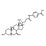CAS 登录号：105877-77-8， 4-{[(3alpha,5beta,7beta,8Xi,9Xi,14Xi,17alpha)-3,7-二羟基-24-氧代胆烷-24-基]氨基}苯甲酸