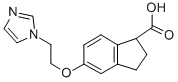 CAS 登录号：105920-77-2， 5-(2-咪唑-1-基乙氧基)-2,3-二氢-1H-茚-1-羧酸