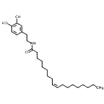 CAS 登录号：105955-11-1， (9Z)-N-[2-(3,4-二羟基苯基)乙基]-9-十八碳烯酰胺